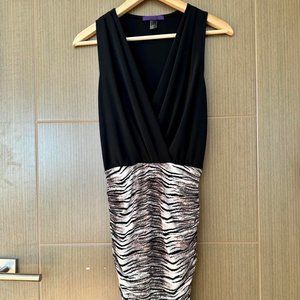 Forever 21 Animal Print Black Dress - Small